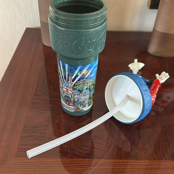 Disneyland *VINTAGE* Fantasmic! Sorcerer Mickey Coca-Cola Cup with Lid & Straw - Picture 10 of 13